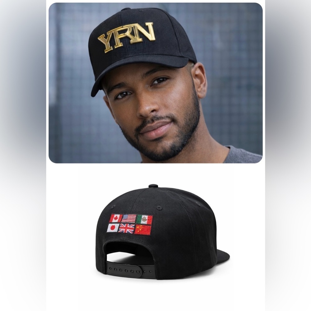 🧢 NWT YRN Gold Metal & Embroidered Culture Hat!